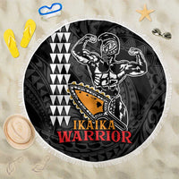 Aloha Spirit Ikaika Warrior Helmet Beach Blanket LT9 One Size 150cm Black - Polynesian Pride