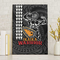 Aloha Spirit Ikaika Warrior Helmet Canvas Wall Art LT9 Without Frame Black - Polynesian Pride