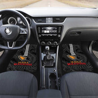 Aloha Spirit Ikaika Warrior Helmet Car Mats LT9 Set 2pcs - Front Black - Polynesian Pride