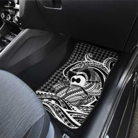 Koa Ikaika Warrior Helmet with Shark Car Mats Black Kakau Style LT9 - Polynesian Pride