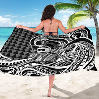 Koa Ikaika Warrior Helmet with Shark Sarong Black Kakau Style
