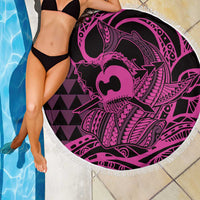 Koa Ikaika Warrior Helmet with Shark Beach Blanket Pink Kakau Style LT9 - Polynesian Pride