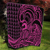 Koa Ikaika Warrior Helmet with Shark Quilt Pink Kakau Style