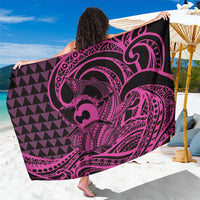 Koa Ikaika Warrior Helmet with Shark Sarong Pink Kakau Style