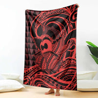 Koa Ikaika Warrior Helmet with Shark Blanket Red Kakau Style LT9 - Polynesian Pride