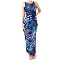 North Island Kokako and South Island Kokako Family Matching Tank Maxi Dress and Hawaiian Shirt New Zealand Native Bird with Galaxy Vibe