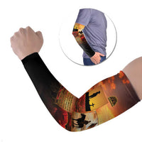 ANZAC Day Film Reel Lest We Forget Arm Sleeves Australia NZ Memorial LT9 Set of 2 Red - Polynesian Pride