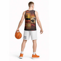 ANZAC Day Film Reel Lest We Forget Basketball Jersey Australia NZ Memorial LT9 - Polynesian Pride