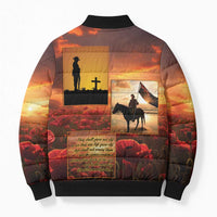 ANZAC Day Film Reel Lest We Forget Bomber Puffer Jacket Australia NZ Memorial LT9 - Polynesian Pride