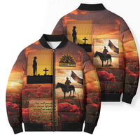 ANZAC Day Film Reel Lest We Forget Bomber Puffer Jacket Australia NZ Memorial LT9 - Polynesian Pride