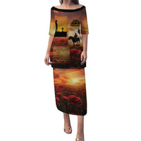 ANZAC Day Film Reel Lest We Forget Family Matching Puletasi and Hawaiian Shirt Australia NZ Memorial