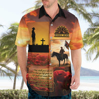 ANZAC Day Film Reel Lest We Forget Hawaiian Shirt Australia NZ Memorial