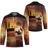 ANZAC Day Film Reel Lest We Forget Hockey Jersey Australia NZ Memorial