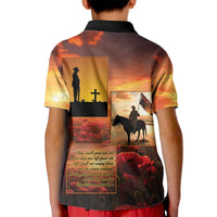 ANZAC Day Film Reel Lest We Forget Kid Polo Shirt Australia NZ Memorial LT9 - Polynesian Pride