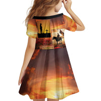 ANZAC Day Film Reel Lest We Forget Kid Short Sleeve Dress Australia NZ Memorial LT9 - Polynesian Pride