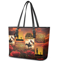 ANZAC Day Film Reel Lest We Forget Leather Tote Bag Australia NZ Memorial LT9 - Polynesian Pride