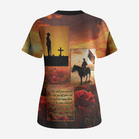 ANZAC Day Film Reel Lest We Forget Scrub Top Australia NZ Memorial LT9 - Polynesian Pride