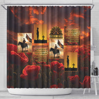 ANZAC Day Film Reel Lest We Forget Shower Curtain Australia NZ Memorial LT9 - Polynesian Pride
