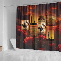 ANZAC Day Film Reel Lest We Forget Shower Curtain Australia NZ Memorial LT9 - Polynesian Pride
