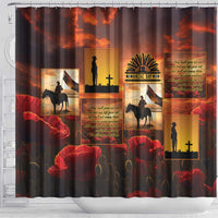 ANZAC Day Film Reel Lest We Forget Shower Curtain Australia NZ Memorial LT9 - Polynesian Pride