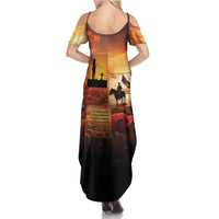 ANZAC Day Film Reel Lest We Forget Summer Maxi Dress Australia NZ Memorial LT9 - Polynesian Pride