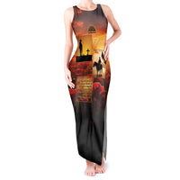 ANZAC Day Film Reel Lest We Forget Tank Maxi Dress Australia NZ Memorial LT9 Women Red - Polynesian Pride