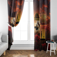 ANZAC Day Film Reel Lest We Forget Window Curtain Australia NZ Memorial LT9 - Polynesian Pride
