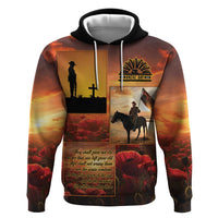 ANZAC Day Film Reel Lest We Forget Zip Hoodie Australia NZ Memorial LT9 Pullover Hoodie Red - Polynesian Pride
