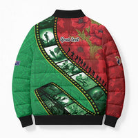 Personalised Cook Islands ANZAC 1915-2026 Filmstrip Bomber Puffer Jacket Lest We Forget 25 April LT9 - Polynesian Pride