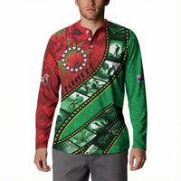 Personalised Cook Islands ANZAC 1915-2026 Filmstrip Button Sweatshirt Lest We Forget 25 April LT9 - Polynesian Pride
