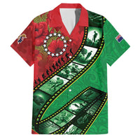 Personalised Cook Islands ANZAC 1915-2026 Filmstrip Family Matching Long Sleeve Bodycon Dress and Hawaiian Shirt Lest We Forget 25 April