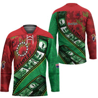 Personalised Cook Islands ANZAC 1915-2026 Filmstrip Hockey Jersey Lest We Forget 25 April LT9 - Polynesian Pride