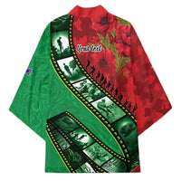 Personalised Cook Islands ANZAC 1915-2026 Filmstrip Kimono Lest We Forget 25 April LT9 - Polynesian Pride