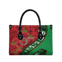 Personalised Cook Islands ANZAC 1915-2026 Filmstrip Leather Bag Lest We Forget 25 April LT9 - Polynesian Pride