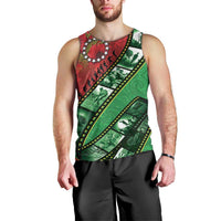 Personalised Cook Islands ANZAC 1915-2026 Filmstrip Men Tank Top Lest We Forget 25 April LT9 - Polynesian Pride