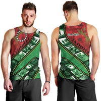 Personalised Cook Islands ANZAC 1915-2026 Filmstrip Men Tank Top Lest We Forget 25 April LT9 - Polynesian Pride