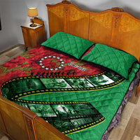 Personalised Cook Islands ANZAC 1915-2026 Filmstrip Quilt Bed Set Lest We Forget 25 April LT9 - Polynesian Pride