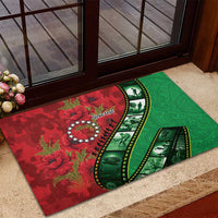 Personalised Cook Islands ANZAC 1915-2026 Filmstrip Rubber Doormat Lest We Forget 25 April LT9 - Polynesian Pride