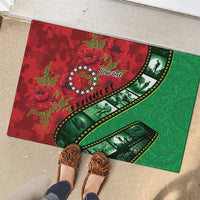 Personalised Cook Islands ANZAC 1915-2026 Filmstrip Rubber Doormat Lest We Forget 25 April LT9 - Polynesian Pride