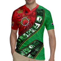 Personalised Cook Islands ANZAC 1915-2026 Filmstrip Rugby Jersey Lest We Forget 25 April LT9 - Polynesian Pride