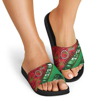 Personalised Cook Islands ANZAC 1915-2026 Filmstrip Slide Sandals Lest We Forget 25 April LT9 - Polynesian Pride