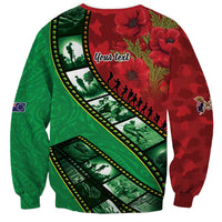 Personalised Cook Islands ANZAC 1915-2026 Filmstrip Sweatshirt Lest We Forget 25 April LT9 - Polynesian Pride