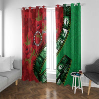 Personalised Cook Islands ANZAC 1915-2026 Filmstrip Window Curtain Lest We Forget 25 April LT9 With Grommets Green - Polynesian Pride