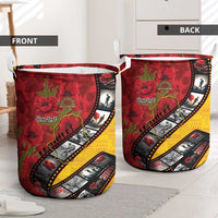 Personalised Niue ANZAC 1915-2026 Filmstrip Laundry Basket Lest We Forget 25 April LT9 - Polynesian Pride