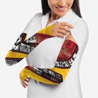Personalised Niue ANZAC 1915-2026 Filmstrip Arm Sleeves Lest We Forget 25 April LT9 - Polynesian Pride