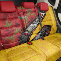 Personalised Niue ANZAC 1915-2026 Filmstrip Back Car Seat Cover Lest We Forget 25 April LT9 - Polynesian Pride