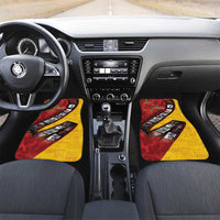 Personalised Niue ANZAC 1915-2026 Filmstrip Car Mats Lest We Forget 25 April LT9 Set 2pcs - Front Gold - Polynesian Pride