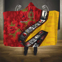 Personalised Niue ANZAC 1915-2026 Filmstrip Hooded Blanket Lest We Forget 25 April LT9 - Polynesian Pride