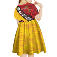 Personalised Niue ANZAC 1915-2026 Filmstrip Kid Short Sleeve Dress Lest We Forget 25 April LT9 - Polynesian Pride