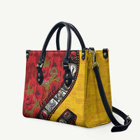 Personalised Niue ANZAC 1915-2026 Filmstrip Leather Bag Lest We Forget 25 April LT9 Gold - Polynesian Pride